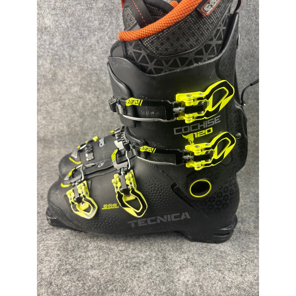 Tecnica Cochise 120 Ski Boots Mens 26.5 Black Yellow Freeride MV C.A.S. Vibram